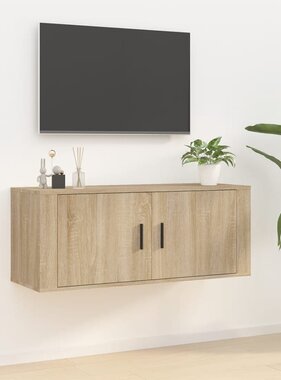 vidaXL Tv-wandmeubel 100x34,5x40 cm sonoma eikenkleurig
