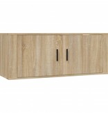 vidaXL Tv-wandmeubel 100x34,5x40 cm sonoma eikenkleurig