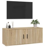 vidaXL Tv-wandmeubel 100x34,5x40 cm sonoma eikenkleurig