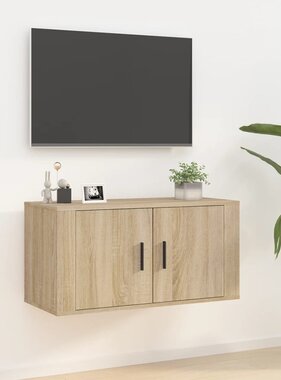vidaXL Tv-wandmeubel 80x34,5x40 cm sonoma eikenkleurig