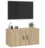 vidaXL Tv-wandmeubel 80x34,5x40 cm sonoma eikenkleurig