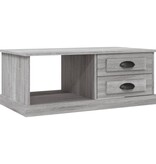 vidaXL Salontafel 90x50x35 cm bewerkt hout grijs sonoma eikenkleurig