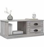 vidaXL Salontafel 90x50x35 cm bewerkt hout grijs sonoma eikenkleurig