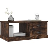 vidaXL Salontafel 90x50x35 cm bewerkt hout gerookt eikenkleurig
