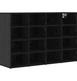 vidaXL Schoenenkast met plank Zwart eiken 103x30x51 cm Bewerkt hout