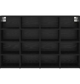 vidaXL Schoenenkast met plank Zwart eiken 103x30x51 cm Bewerkt hout