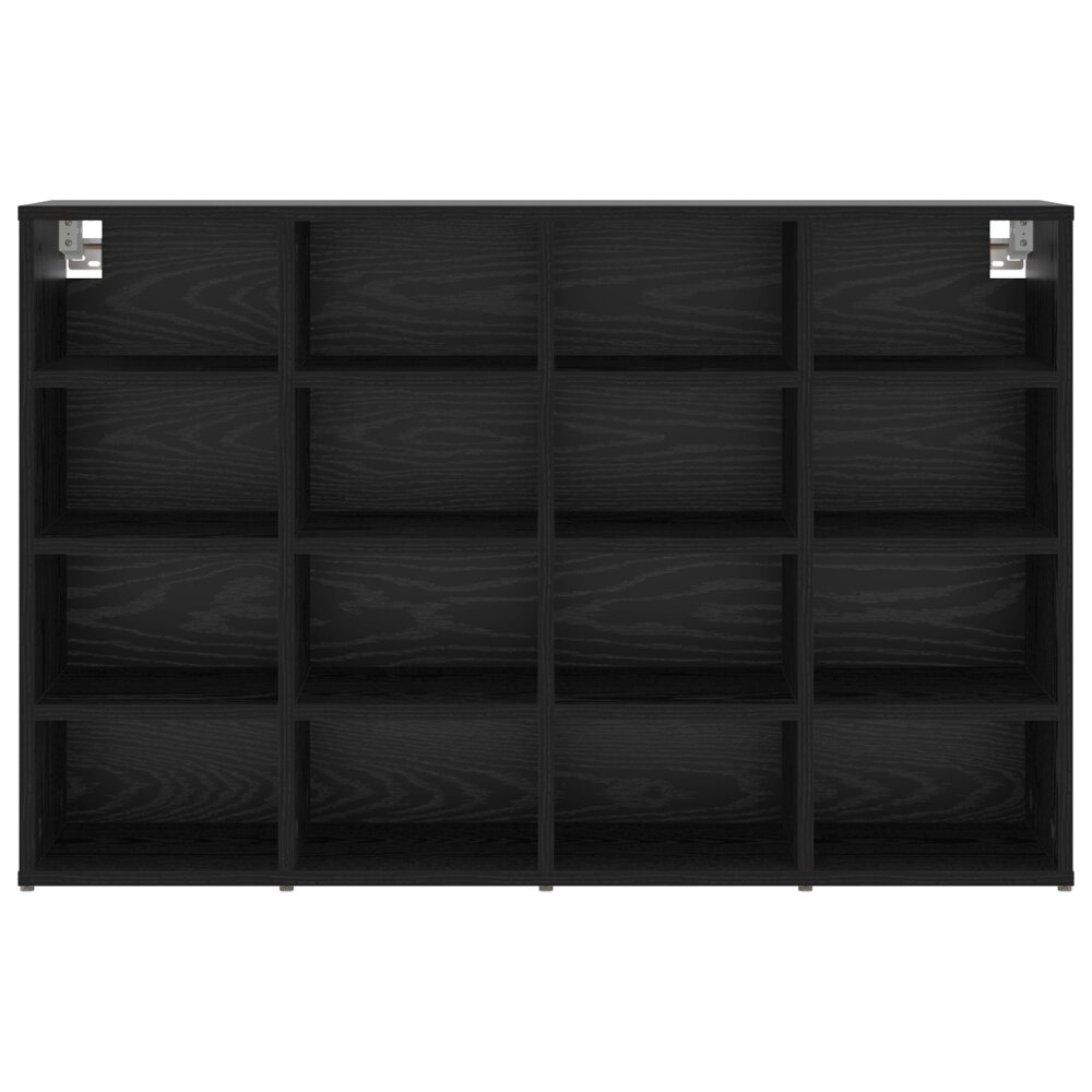 vidaXL Schoenenkast met plank Zwart eiken 103x30x51 cm Bewerkt hout