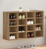 vidaXL Schoenenkast artisanaal eikenkleurig 103x30x51 cm Bewerkt hout