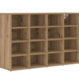 vidaXL Schoenenkast artisanaal eikenkleurig 103x30x51 cm Bewerkt hout