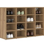 vidaXL Schoenenkast artisanaal eikenkleurig 103x30x51 cm Bewerkt hout