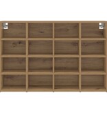 vidaXL Schoenenkast artisanaal eikenkleurig 103x30x51 cm Bewerkt hout