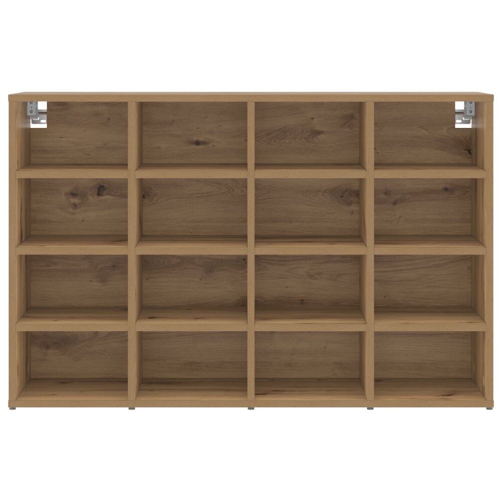 vidaXL Schoenenkast artisanaal eikenkleurig 103x30x51 cm Bewerkt hout