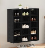 vidaXL Schoenenkast met plank Zwart eiken 103x30x51 cm Bewerkt hout