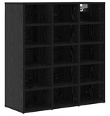 vidaXL Schoenenkast met plank Zwart eiken 103x30x51 cm Bewerkt hout