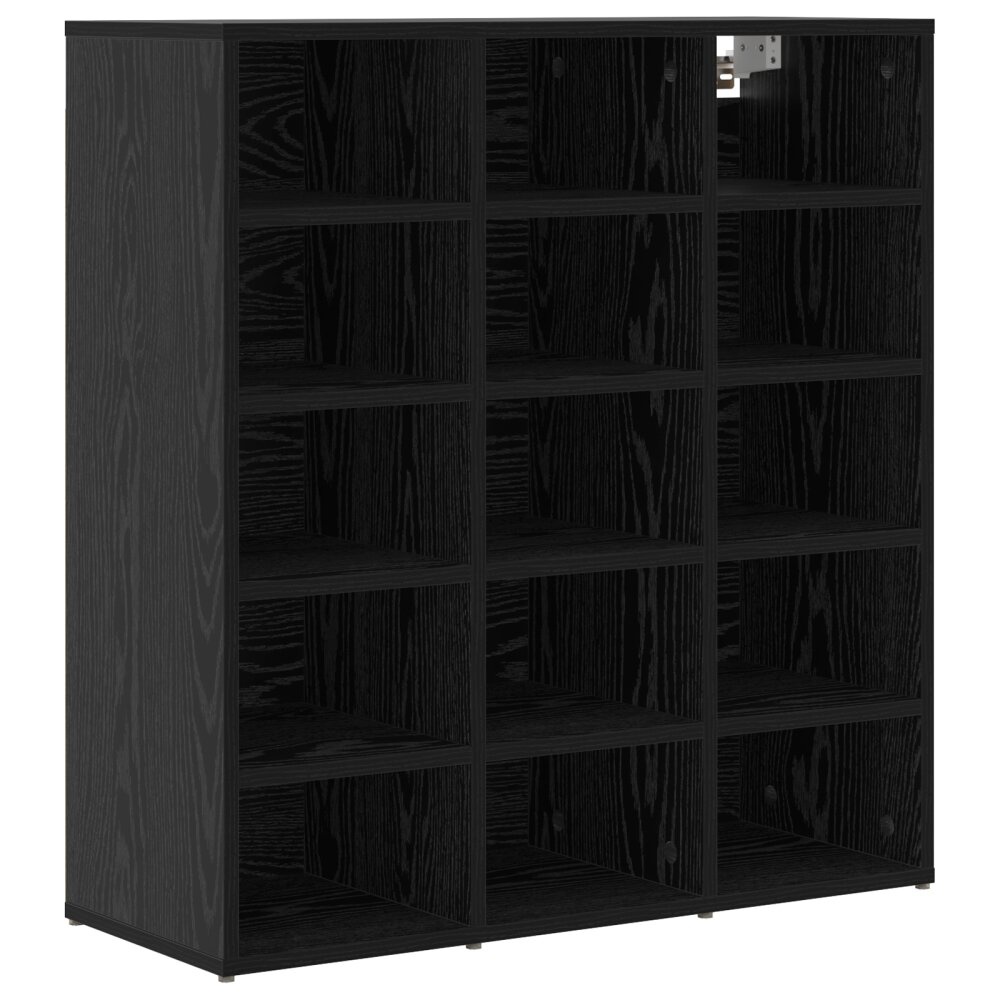 vidaXL Schoenenkast met plank Zwart eiken 103x30x51 cm Bewerkt hout