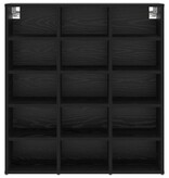 vidaXL Schoenenkast met plank Zwart eiken 103x30x51 cm Bewerkt hout