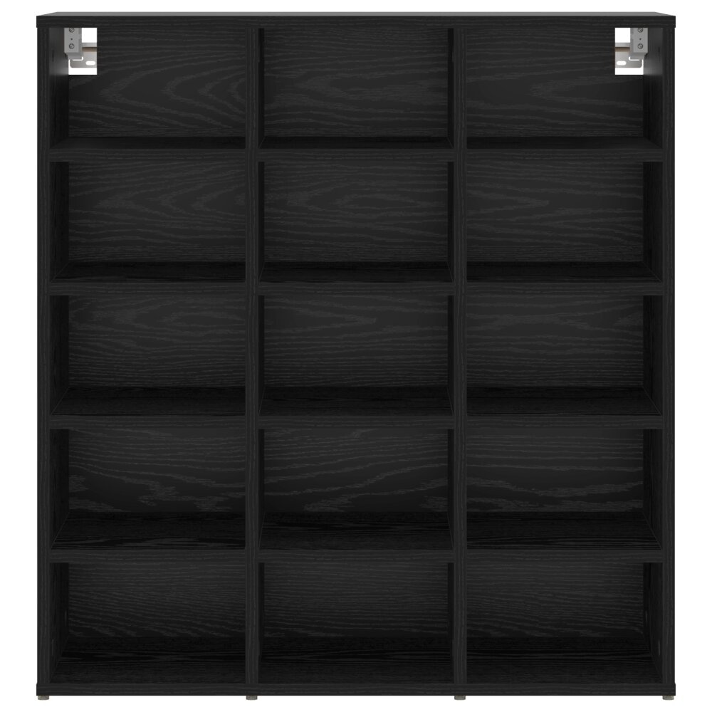 vidaXL Schoenenkast met plank Zwart eiken 103x30x51 cm Bewerkt hout