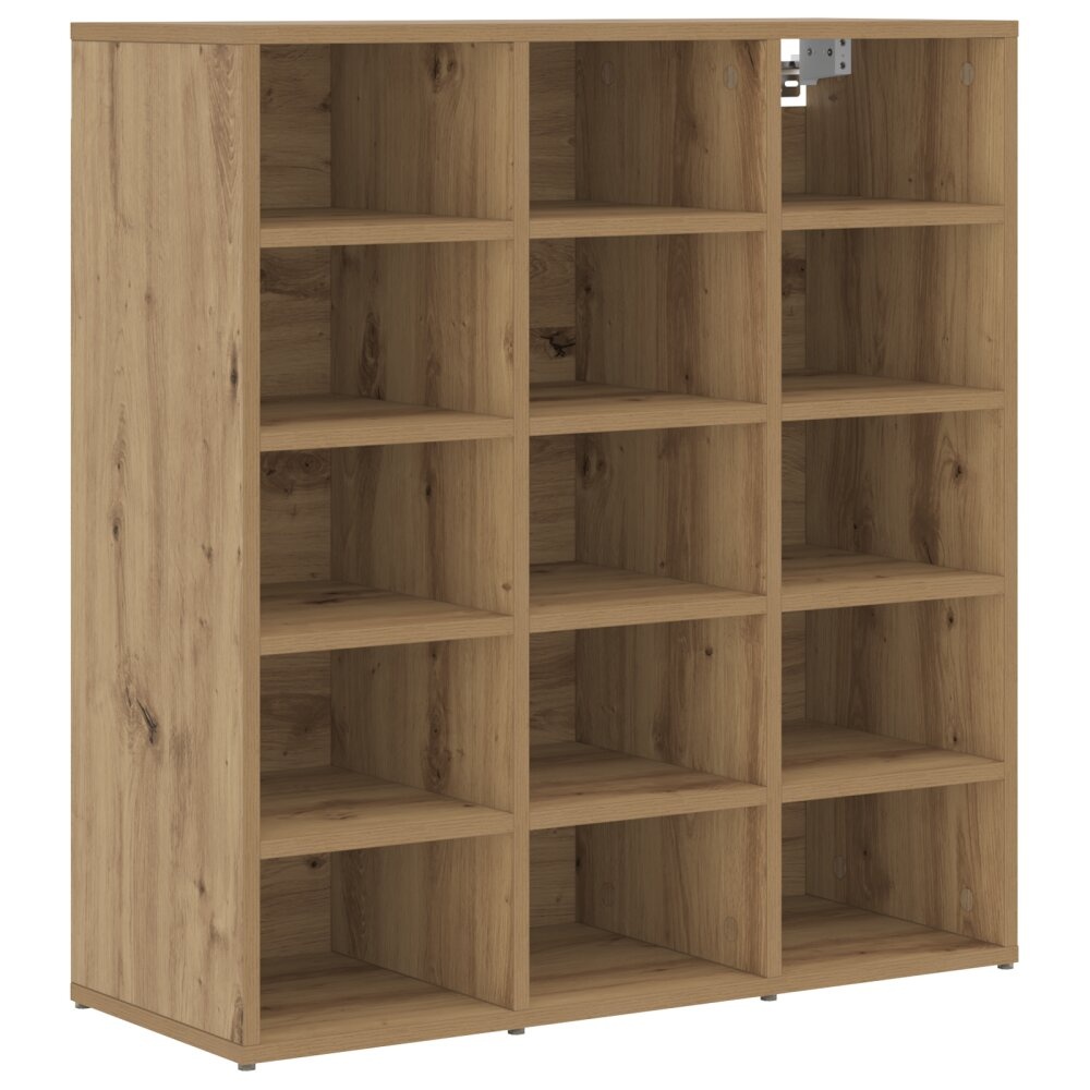 vidaXL Schoenenkast artisanaal eikenkleurig 103x30x51 cm Bewerkt hout