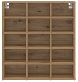 vidaXL Schoenenkast artisanaal eikenkleurig 103x30x51 cm Bewerkt hout
