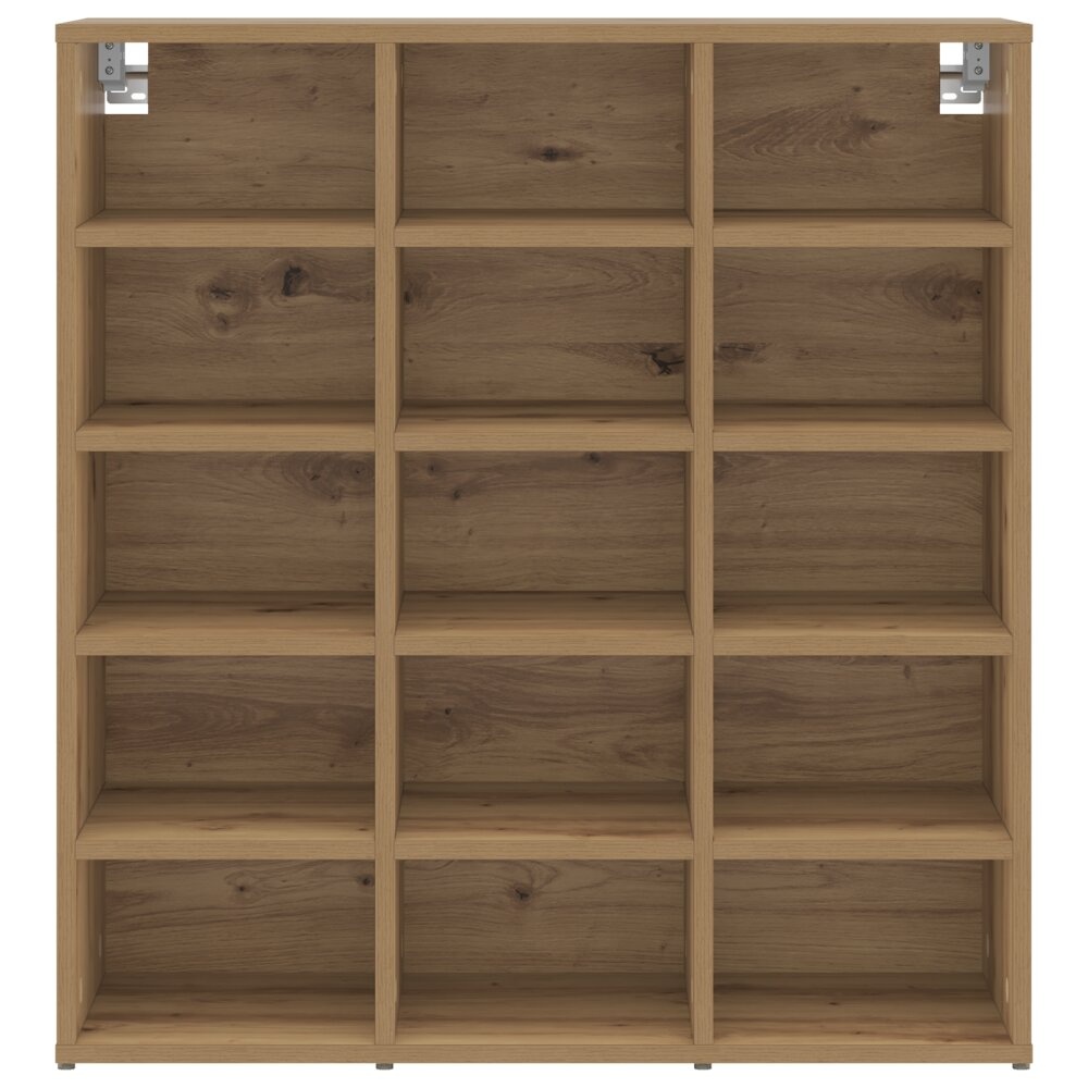 vidaXL Schoenenkast artisanaal eikenkleurig 103x30x51 cm Bewerkt hout