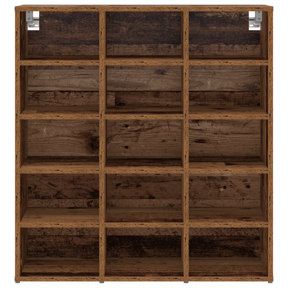 vidaXL Schoenenkast met plank Oud hout 103x30x51 cm Bewerkt hout