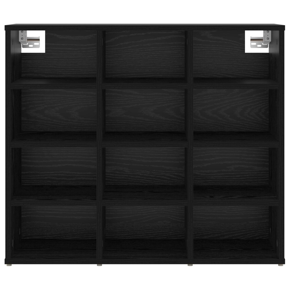 vidaXL Schoenenkast met plank Zwart eiken 103x30x51 cm Bewerkt hout