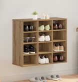 vidaXL Schoenenkast artisanaal eikenkleurig 103x30x51 cm Bewerkt hout