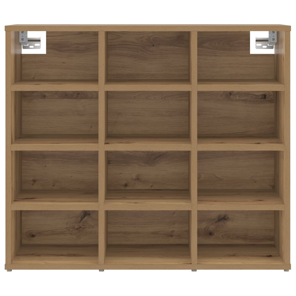 vidaXL Schoenenkast artisanaal eikenkleurig 103x30x51 cm Bewerkt hout