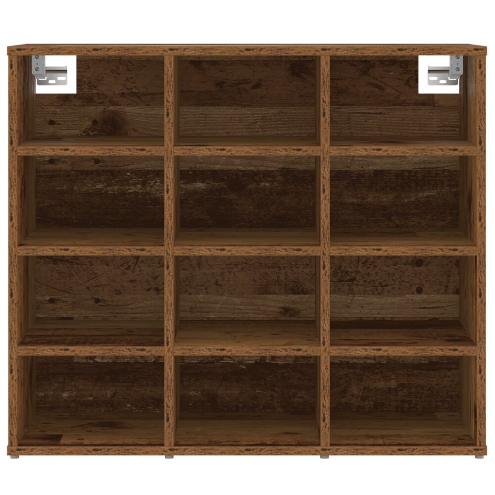 vidaXL Schoenenkast met plank Oud hout 103x30x51 cm Bewerkt hout