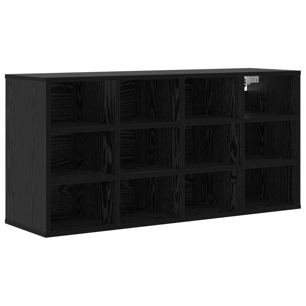 vidaXL Schoenenkast met plank Zwart eiken 103x30x51 cm Bewerkt hout