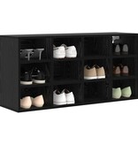 vidaXL Schoenenkast met plank Zwart eiken 103x30x51 cm Bewerkt hout