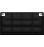 vidaXL Schoenenkast met plank Zwart eiken 103x30x51 cm Bewerkt hout