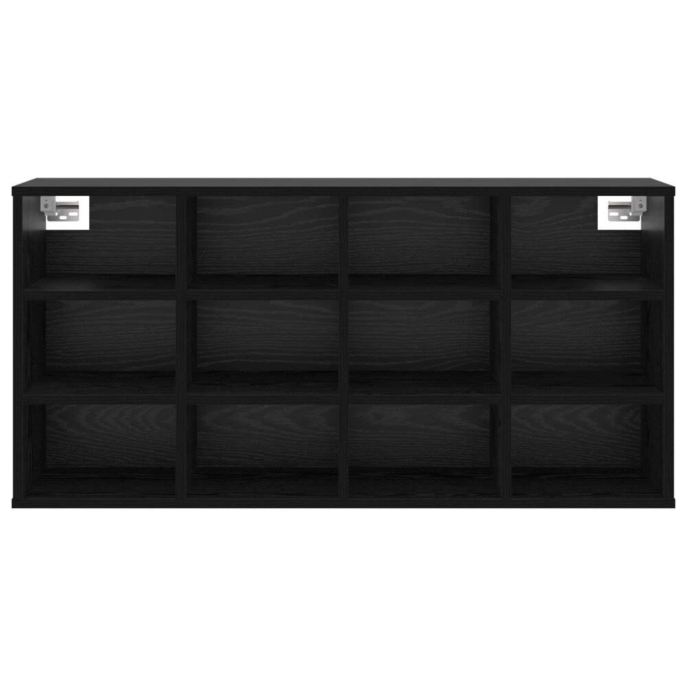 vidaXL Schoenenkast met plank Zwart eiken 103x30x51 cm Bewerkt hout