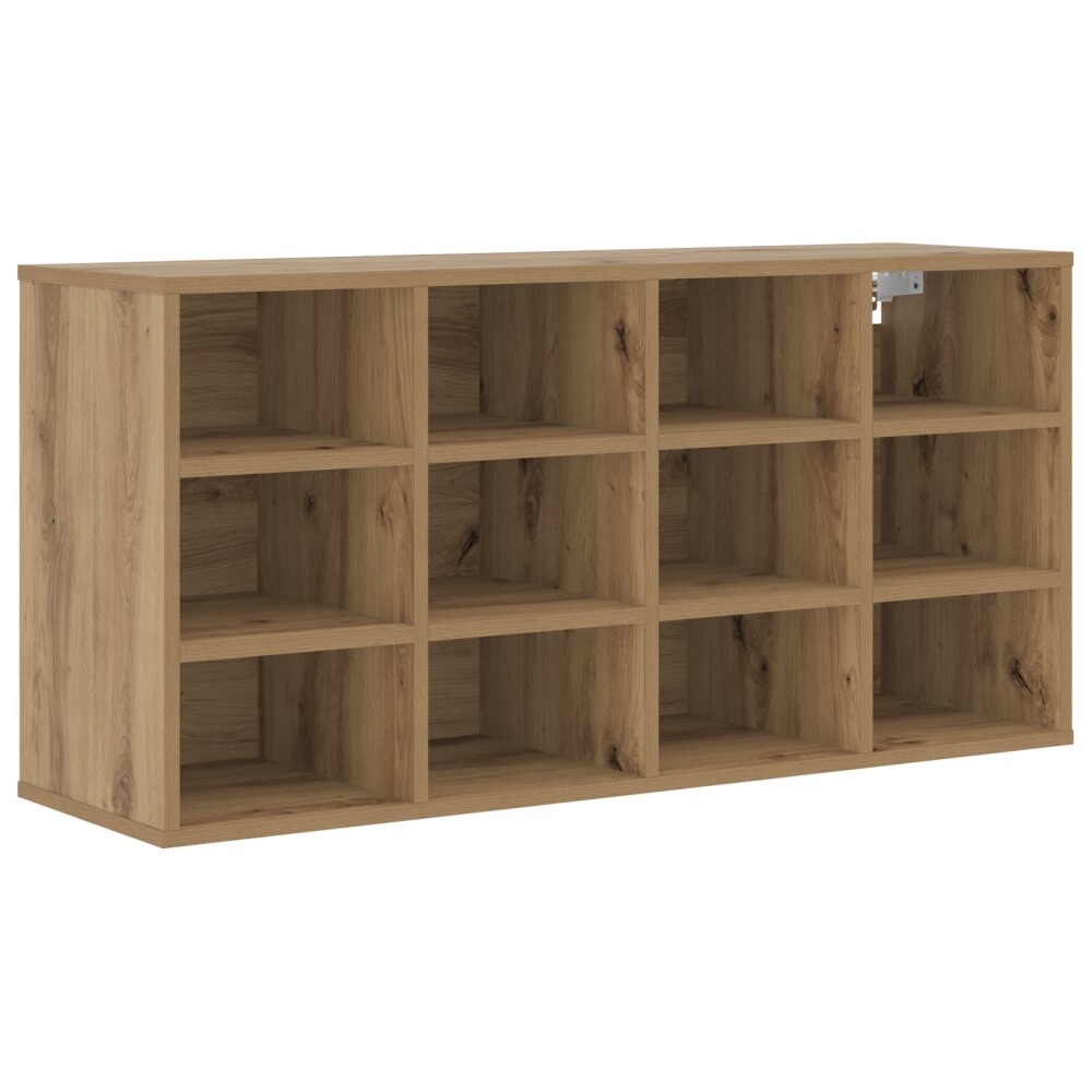 vidaXL Schoenenkast artisanaal eikenkleurig 103x30x51 cm Bewerkt hout