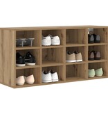 vidaXL Schoenenkast artisanaal eikenkleurig 103x30x51 cm Bewerkt hout
