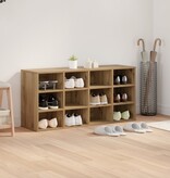 vidaXL Schoenenkast artisanaal eikenkleurig 103x30x51 cm Bewerkt hout