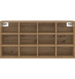 vidaXL Schoenenkast artisanaal eikenkleurig 103x30x51 cm Bewerkt hout