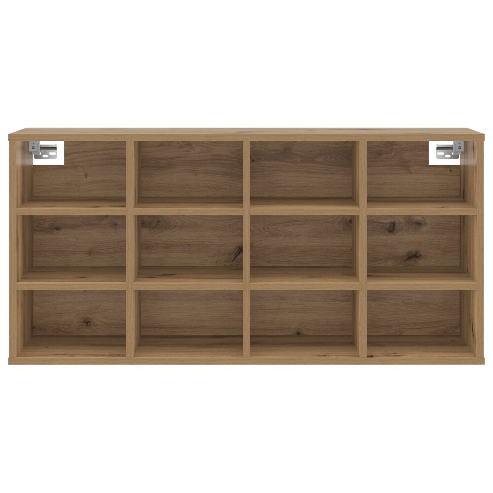 vidaXL Schoenenkast artisanaal eikenkleurig 103x30x51 cm Bewerkt hout