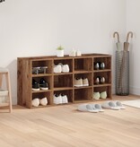 vidaXL Schoenenkast met plank Oud hout 103x30x51 cm Bewerkt hout