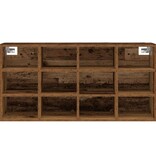 vidaXL Schoenenkast met plank Oud hout 103x30x51 cm Bewerkt hout