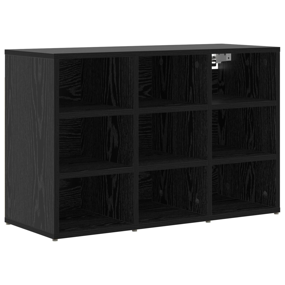 vidaXL Schoenenkast met plank Zwart eiken 103x30x51 cm Bewerkt hout