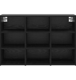 vidaXL Schoenenkast met plank Zwart eiken 103x30x51 cm Bewerkt hout