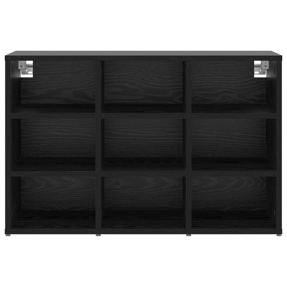 vidaXL Schoenenkast met plank Zwart eiken 103x30x51 cm Bewerkt hout