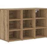 vidaXL Schoenenkast artisanaal eikenkleurig 103x30x51 cm Bewerkt hout