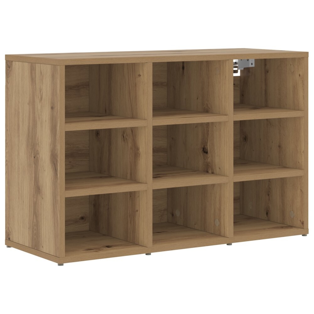 vidaXL Schoenenkast artisanaal eikenkleurig 103x30x51 cm Bewerkt hout