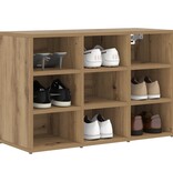 vidaXL Schoenenkast artisanaal eikenkleurig 103x30x51 cm Bewerkt hout