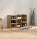 vidaXL Schoenenkast artisanaal eikenkleurig 103x30x51 cm Bewerkt hout
