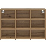 vidaXL Schoenenkast artisanaal eikenkleurig 103x30x51 cm Bewerkt hout