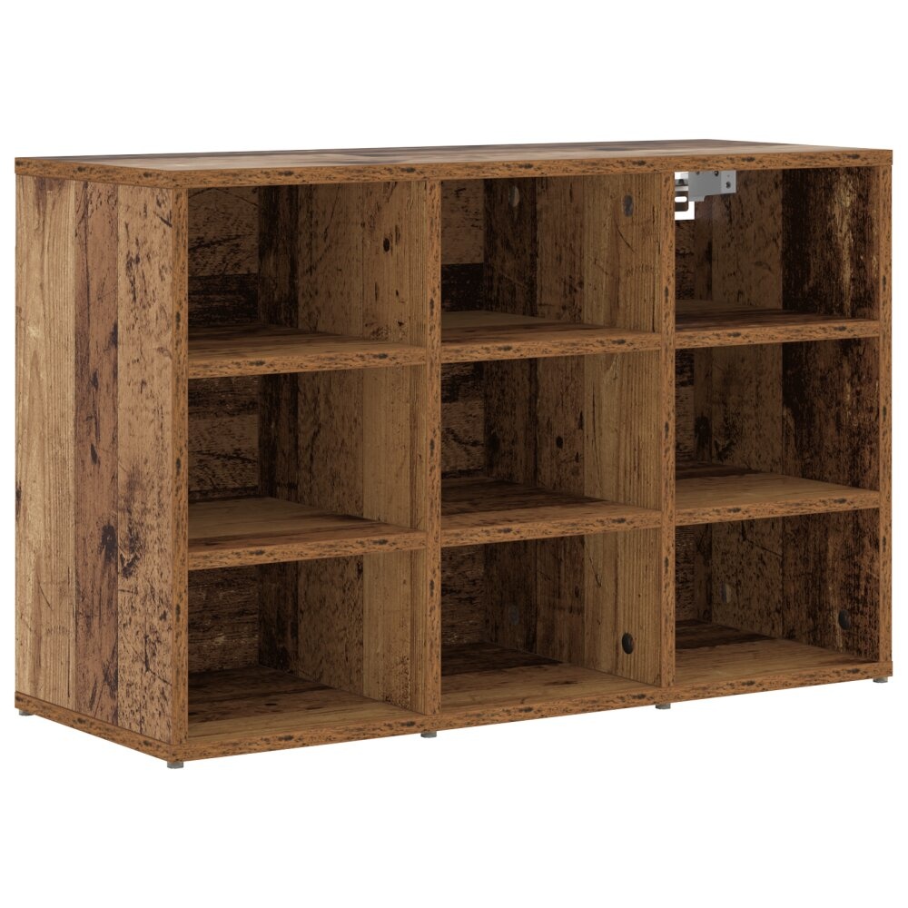 vidaXL Schoenenkast met plank Oud hout 103x30x51 cm Bewerkt hout