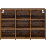 vidaXL Schoenenkast met plank Oud hout 103x30x51 cm Bewerkt hout